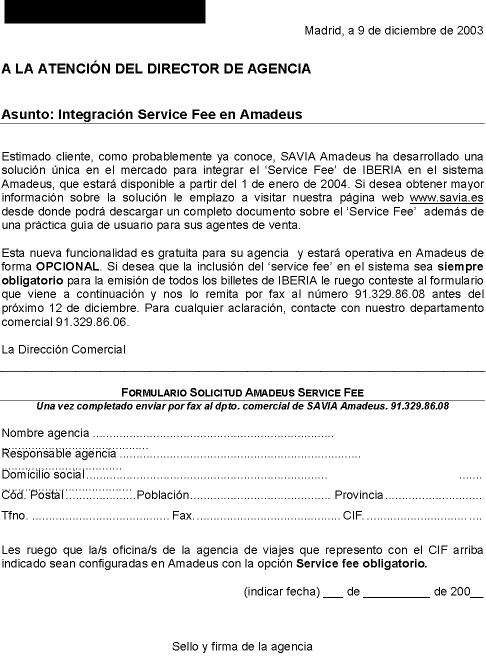 Formulario Solicitud Amadeus Cargos por Emisin