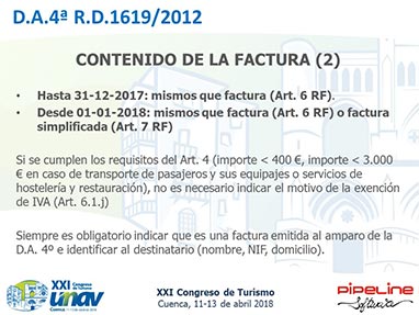 Modificacin de la Disposicin Adicional 4 del Reglamento de Facturacin. Posibilidad de emitir facturas para documentar determinadas operaciones en las que las Agencias de Viajes operan en nombre y por cuenta del proveedor